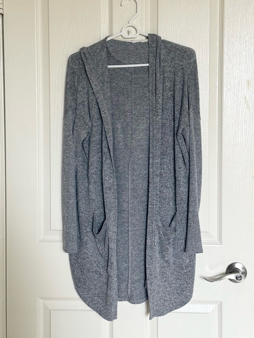 UO: Women's Gray Open-Front Hooded Cardigan Sweater - Size XS